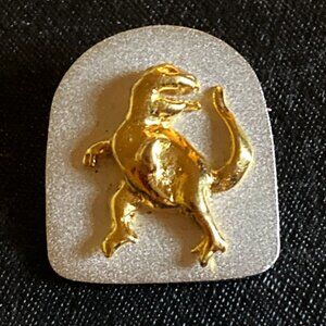 Handsome Tyrannosaurus pin in brushed sterling silver